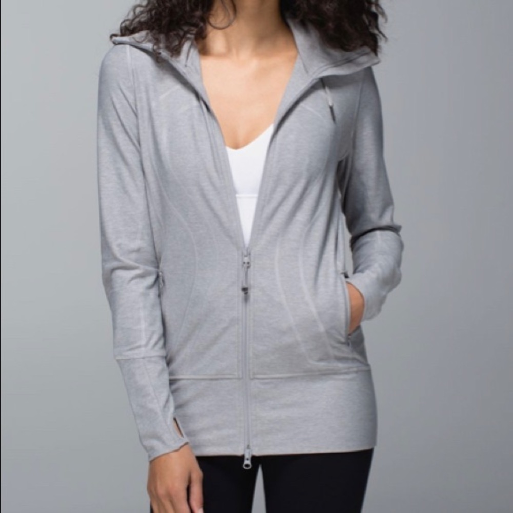 LULU LEMON JACKET / Grey / Size 4 / light /